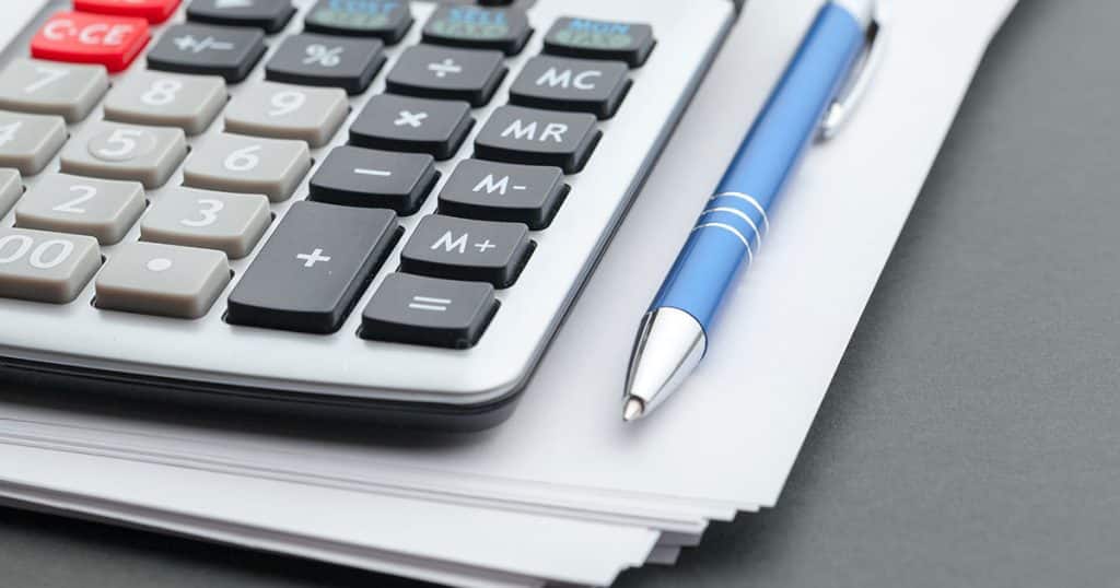 office table calculator with pen hvac estimates