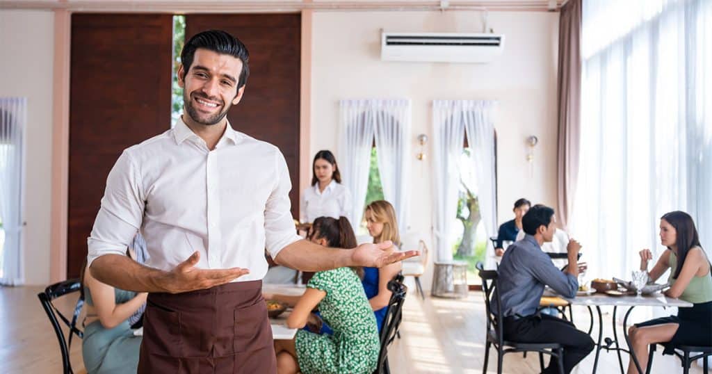 waiting in restaurant with working ac
